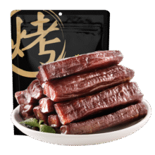 科尔沁 PLUS会员联名款风干牛肉干 原味448g 袋装 休闲零食 肉干肉脯
