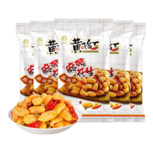 HUANGFEIHONG/黄飞红 多口味花生 坚果炒货 袋装休闲零食 麻辣花生76g*5包17.92元