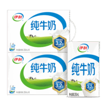 伊利牛奶系列 营养早餐搭配 优质乳蛋白 【6月产】纯牛奶250ml*16盒2提70元 (券后省10,月销1w+)