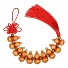 精品葫芦串解决门对门十福葫芦挂件五福临门旺宅十全十美小葫芦 五福临门【1条】送挂钩 门对门/家居问题通用版