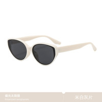 mikibobo 摩登猫眼偏光太阳镜 米白灰片