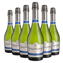 瓦帝维索 Vina Valdivieso VALDIVIESO）智利名庄原瓶进口12度 天然高泡干型起泡葡萄酒 整箱装750mL*6
