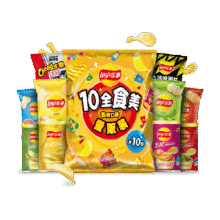 再降价：乐事 薯片10全食美大礼包410g*3件13.64元/件(叠59减12元红包后)，不叠红包3件到手50.94元（合16.98元/件）+淘金币6.88元
