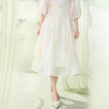 香影 中式国风时尚中长款刺绣半身裙69元