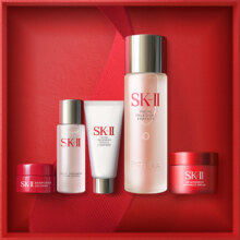 SK-II NO.1神仙水明星礼盒 神仙水75ml 赠洁面霜20g+清莹露30ml+大红瓶面霜15g+眼霜2.5g570元（需领券）