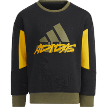 Adidas 大LOGO套头舒适休闲保暖 男小童卫衣童装上衣长袖69元（有首单礼金，超V会员价格更低）