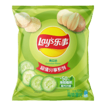 Lay's/乐事 超值分享系列薯片 休闲零食 135g 黄瓜味 1袋25.8元（合8.6元/件）