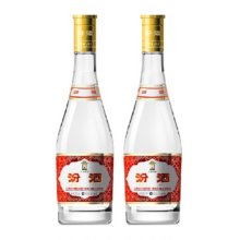 汾酒山西杏花村53度黄盖高度玻汾475ml*2瓶清香型白酒口粮酒109元