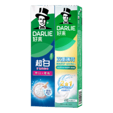 好来(原黑人)超白矿物盐牙膏双重薄荷漱口水2合1牙膏套装2支350g14.9元