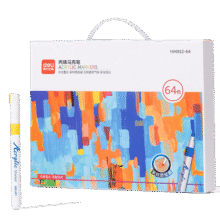 得力（deli）64色儿童学生水性丙烯马克笔PP盒装水彩笔生日礼物防水手绘咕卡荧光记号笔涂鸦学生开学礼物59.9元 (月销5000+)