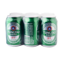 TSINGTAO 青岛啤酒 拉格啤酒 330ml*6听9.9元