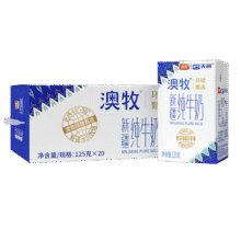 澳牧环球甄选新疆高端全脂纯牛奶学生早餐MINI奶125克x20盒