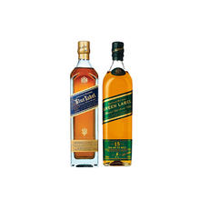 88VIP会员：尊尼获加 JOHNNIE WALKER 蓝牌+绿牌 调和型 苏格兰威士忌 200ml*2