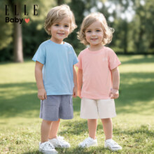 ELLE BABY 儿童T恤纯色棉透气薄款短袖34.97元（合11.66元/件）