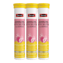 Swisse 维生素C+锌泡腾片 60片3只装37元