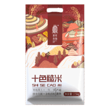 家有农场十色糙米 五谷杂粮健身主食 低脂代餐杂粮米饭粗粮 【10种谷物】五常十色糙米5斤26.8元 (券后省13)