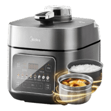 美的（Midea）【国家补贴】IH电压力锅2200W风冷5L双胆家用智能预约无感降压0涂层高压锅4-6人电饭煲MY-S5175C551.65元（需领券）