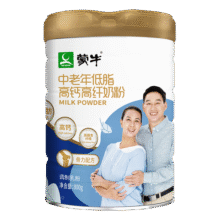 蒙牛（MENGNIU）中老年低脂高钙高纤奶粉不额外添加白砂糖父亲节送礼父母长辈 800*2罐【送按摩捶+礼盒】