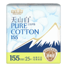 淘淘氧棉天山白消毒级卫生巾组合纯棉日夜用小蛮腰安睡裤多系列 天山白155mm护垫25片*1包4.5元（需领券）