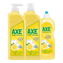 斧头牌（AXE）洗洁精去油污洗涤灵餐具果蔬清洗剂厨房洗碗液 清新柠檬1.01kg*2+600g31.9元 (券后省10,月销1000+)