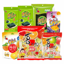 任选5件，美好时光 喜之郎海苔/果冻零食组合