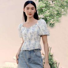 超V会员：Eifini 伊芙丽 商场同款 高级感短袖衬衫女装