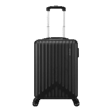 美旅（AMERICAN TOURISTER）条纹设计行李箱轻便耐用拉杆箱大容量密码锁旅行箱20英寸登机箱 黑色TX9 09001 20英寸209元包邮