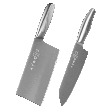 十八子作家用菜刀组合 斩切刀多用刀 盈光刀具两件套刀 ZY1703-256.06元（需领券）