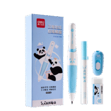 得力（deli）2.0mmHB熊猫矫姿胖胖笔自动铅笔不易断芯 儿童学生启蒙练字套装(1笔1芯1橡皮1卷笔刀) SH134-202.9元（需领券）