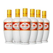 汾酒山西杏花村53度出口白瓷500ml*6瓶光瓶整箱清香型白酒420元