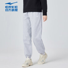 ERKE运动裤男女秋冬宽松束脚裤米卡花灰730239.0元（合39元/件）