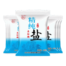 食用盐整箱加碘精制400g未加碘盐批发家用食盐炒菜细盐调味料 精制未加碘盐400g 7袋8元 (每满300减30,券后省2,月销1w+)