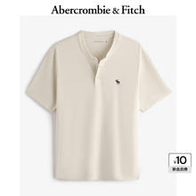 Abercrombie & Fitch 经典小麋鹿宽松亨利领短袖T恤KI124-5188 奶油色 M (180/100A)98.76元（双重优惠）