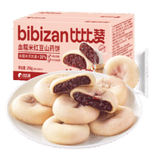 比比赞 BIBIZAN）血糯米红豆山药饼256g营养早餐面包饼干蛋糕点心休闲零食品3.9元