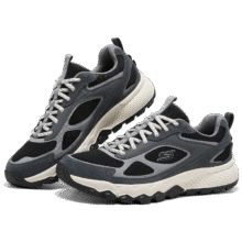 斯凯奇（Skechers）男鞋复古户外登山鞋徒步鞋轻质舒适缓震城市户外运动休闲鞋237631 灰色/黑色/GYBK 41.5187.8元