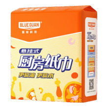 【百万销量】BLUEGUAN蓝冠挂式厨房用纸400张吸水吸油纸厨房纸巾 2层 400张*1提 试用装2.9元（需领券）