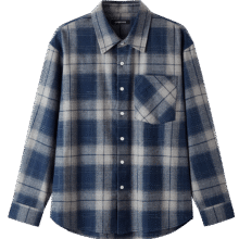 gxg.jeans 25年秋新品 限时优惠 简约通勤宽松长袖衬衫 蓝色格纹137.65元