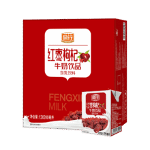 风行 红枣枸杞牛奶  200ml*12盒/箱18.9元（需试用）