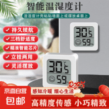 温度计湿度计室内干湿家用小米平替电子温湿度显示器迷你便携高精度壁挂式静音 迷你温湿度计/白色