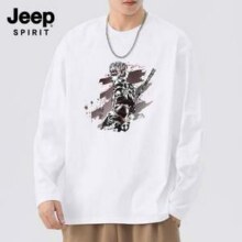 Jeep Spirit 吉普 男女同款纯棉长袖T恤衫*3件47.9元包邮（16元/件）