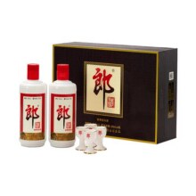 郎酒 郎牌郎酒礼盒 53度 500ml*2瓶礼盒装 酱香白酒 礼送佳选360元 (券后省51)