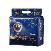 babycare皇室狮子王国纸尿裤bbc婴儿尿不湿尿片夏季超薄透气尿布迷你装 纸尿裤-S码 1包 29片 【4-8KG】