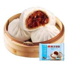 广州酒家利口福早餐食品儿童 手抓饼包子饺子烧麦虾饺 半成品生鲜懒人方便速食 黑叉烧包337.5g（9个装）10.33元/件 拍6件