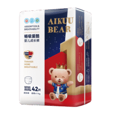 爱酷熊（AIKUUBEAR）干爽畅吸半包拉拉裤XXXL84加大码尿不湿超薄瞬吸（16-18kg）56.6元 (满62减3,券后省0.9,月销1w+)