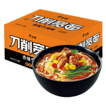今麦郎非油炸方便面 桶面泡面 刀削面 香辣牛肉味12桶整箱装
