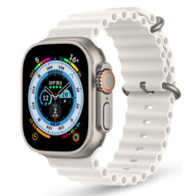 崇捷 苹果iwatch表带 s9/8/7/6/se 白色38/40/41mm
