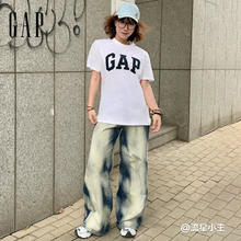 Gap 清仓大促！Gap男女装2025春季纯棉印花logo圆领修身短袖T恤美版85665949.31元