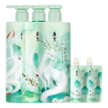 PLUS会员、首购、试用：阿道夫去屑控油洗护套装 洗发水护发素350ml*3 山海经茶麸洗发露43.41元