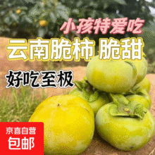 云南甜脆无核柿子青黄果发货香甜可口 绿果甜脆柿带箱1斤净重0.8-0.9斤 单果120g以上1.9元(领券后)
