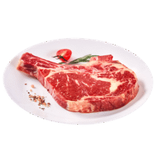 鸿亮 战斧牛排250g*5袋 调理静腌带骨牛排骨 烧烤生鲜牛肉1250g168元 (月销2000+)